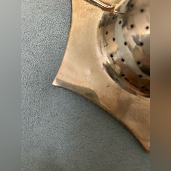 Antique English Sterling Silver Tea Strainer - Picture 6 of 12